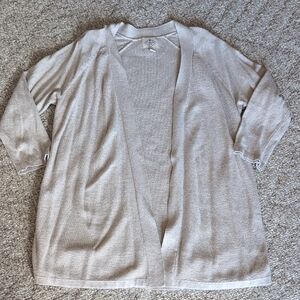 St. John's Bay Women's Open Front Cardigan - Light Gray